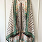 Pure muslin semi stitched shirt with beautiful paksitani print with stone mirror & crocia laces work