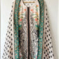 Pure muslin semi stitched shirt with beautiful paksitani print with stone mirror & crocia laces work