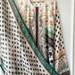 Pure muslin semi stitched shirt with beautiful paksitani print with stone mirror & crocia laces work