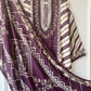 Pure muslin Pakistani printed semi stitch shirt with beautiful laces & mirror works