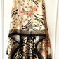 Pure muslin semi stitched shirt with beautiful Pakistani print with laces & mirror work