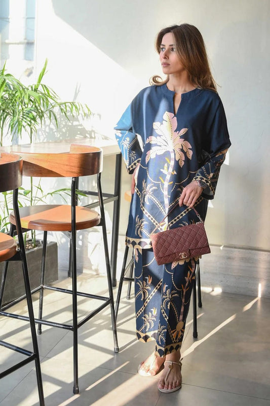 Midnight Oasis – Turkish Printed Cord Set