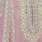 PINK COLOR 3 PC SEMI STITCHED DRESS WITH HEAVY EMBROIDERY ON TOP AND DUPATTA