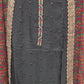 BLACK EMBROIDERED 3 PC UNSTITCHED SET WITH MULI COLOR DUPATTA