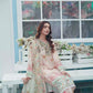 V NECK PAKISTANI PRINTED LONG 3PC SET WITH DUPATTA | AMINAH DESIGNS