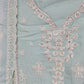 3 PC SEMI STITCHED FULLY EMBROIDERED DRESS WITH PURE PRINTED DUPATTA