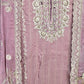 PINK COLOR 3 PC SEMI STITCHED DRESS WITH HEAVY EMBROIDERY ON TOP AND DUPATTA