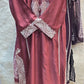 3 pc pure giza cotton embroidered set with dupatta