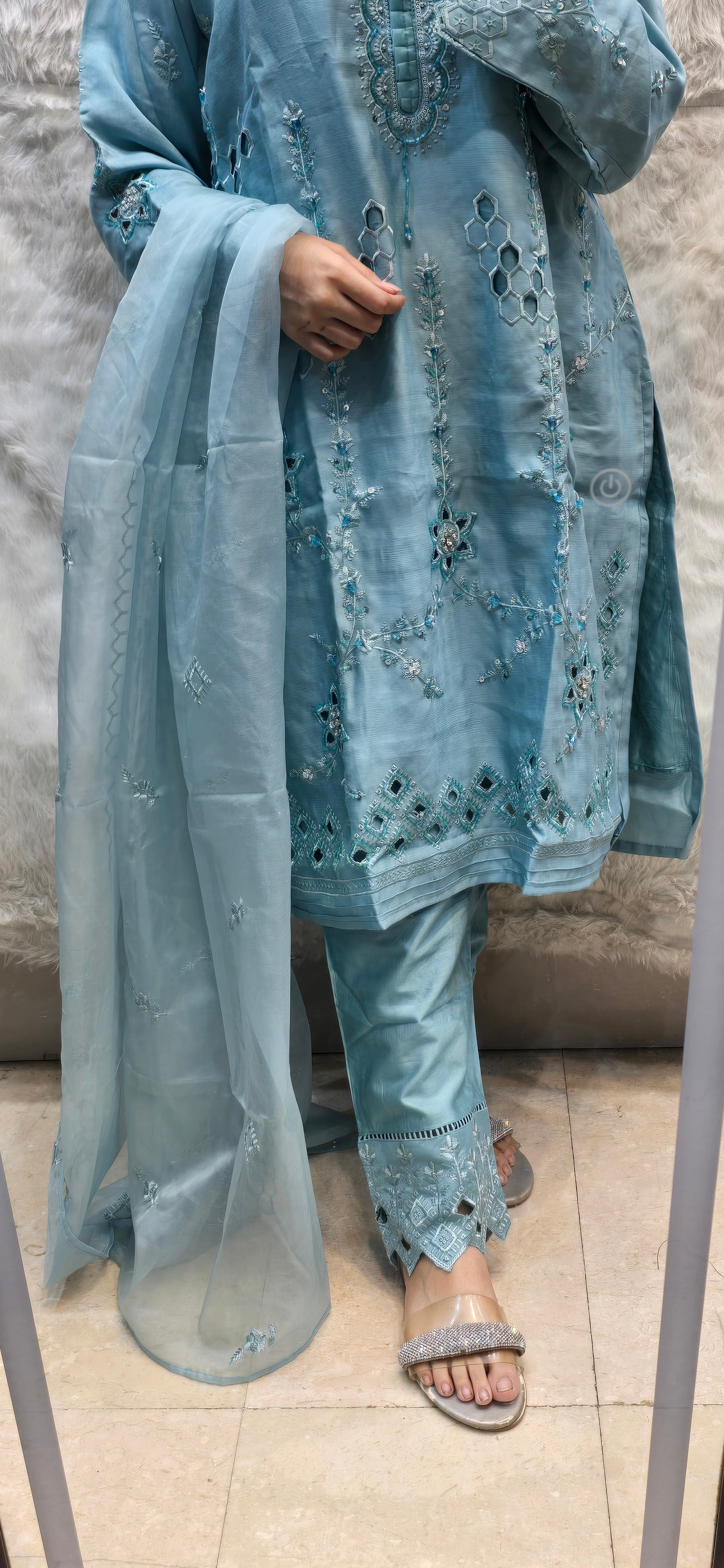 AZURE CUTWORK 3PC SET (readytowear)