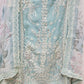 3 PC SEMI STITCHED FULLY EMBROIDERED DRESS WITH PURE PRINTED DUPATTA