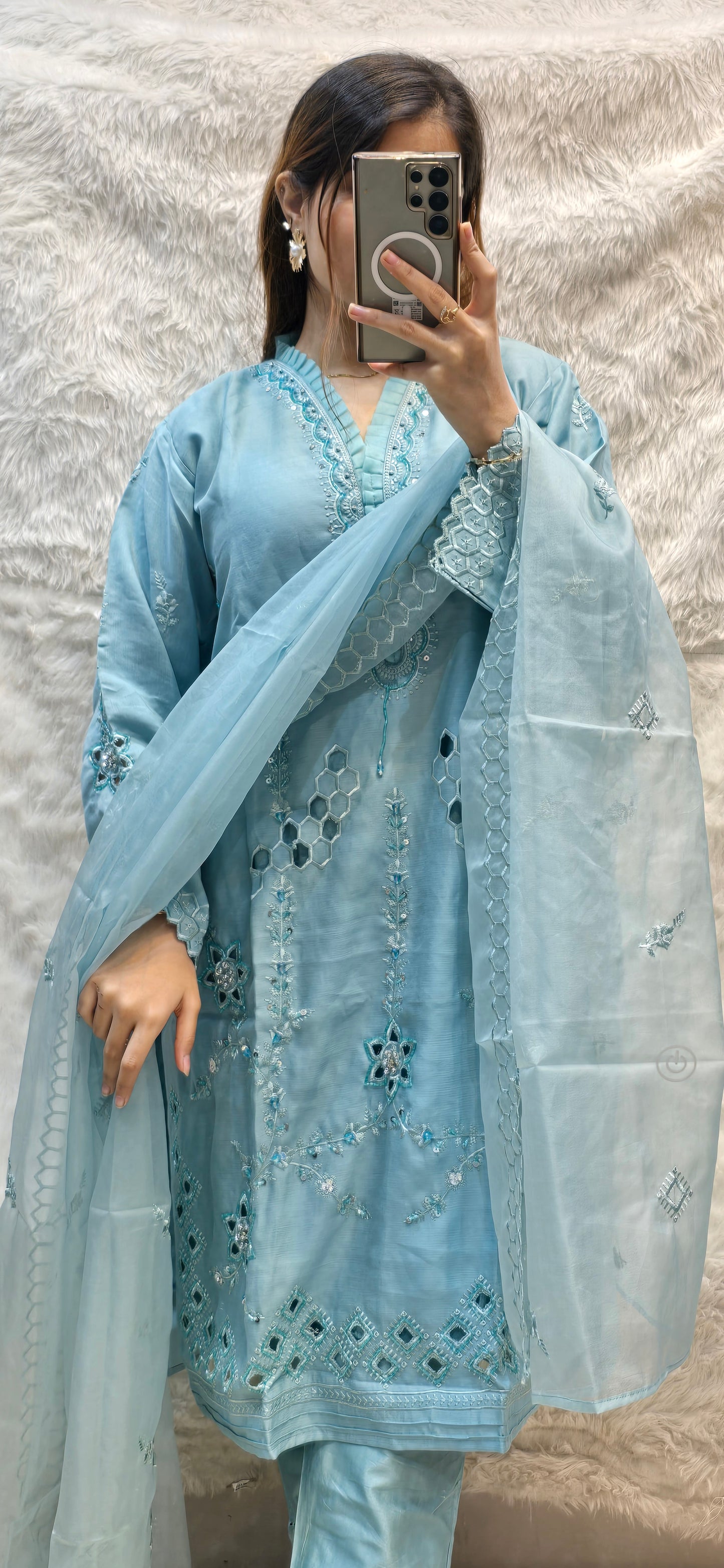 AZURE CUTWORK 3PC SET (readytowear)