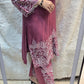 Pure Giza cotton 2 pc embroidery cord set