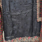 BLACK EMBROIDERED 3 PC UNSTITCHED SET WITH MULI COLOR DUPATTA