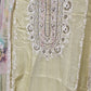 MUSTARD COLOR 3 PC SET UNSTITCHED FULLY EMBROIDERED WITH DUPATTA