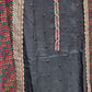 BLACK EMBROIDERED 3 PC UNSTITCHED SET WITH MULI COLOR DUPATTA