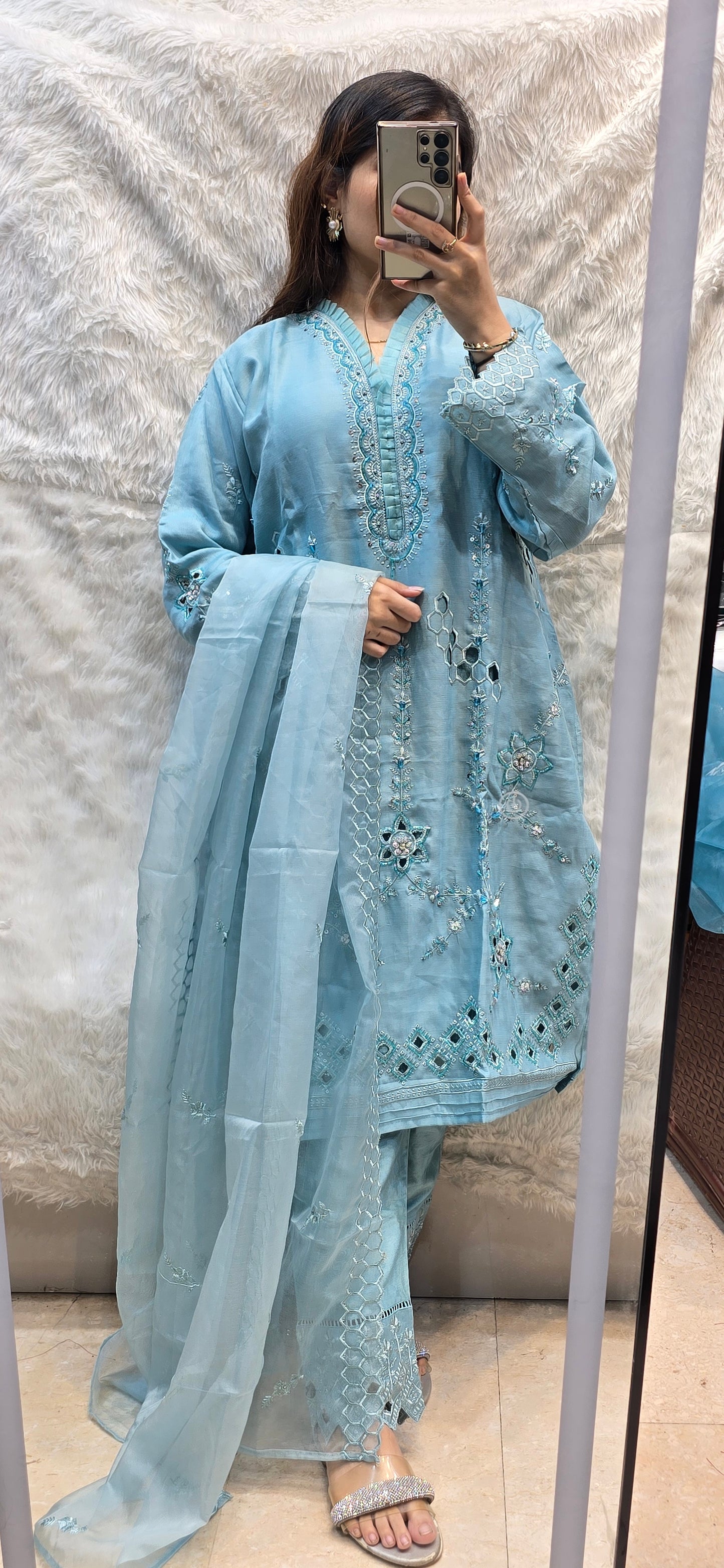 AZURE CUTWORK 3PC SET (readytowear)