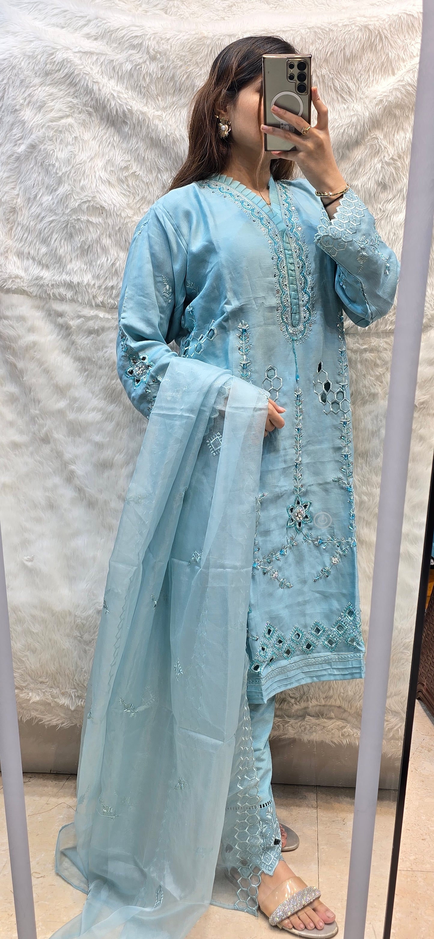 AZURE CUTWORK 3PC SET (readytowear)