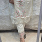 WHITE ELEGANT 3 PC SET WITH SHADED DUPATTA