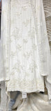 PURE WHITE 3 PC UNSTITCHED SET WITH HEAVY EMBROIDERY DRESS