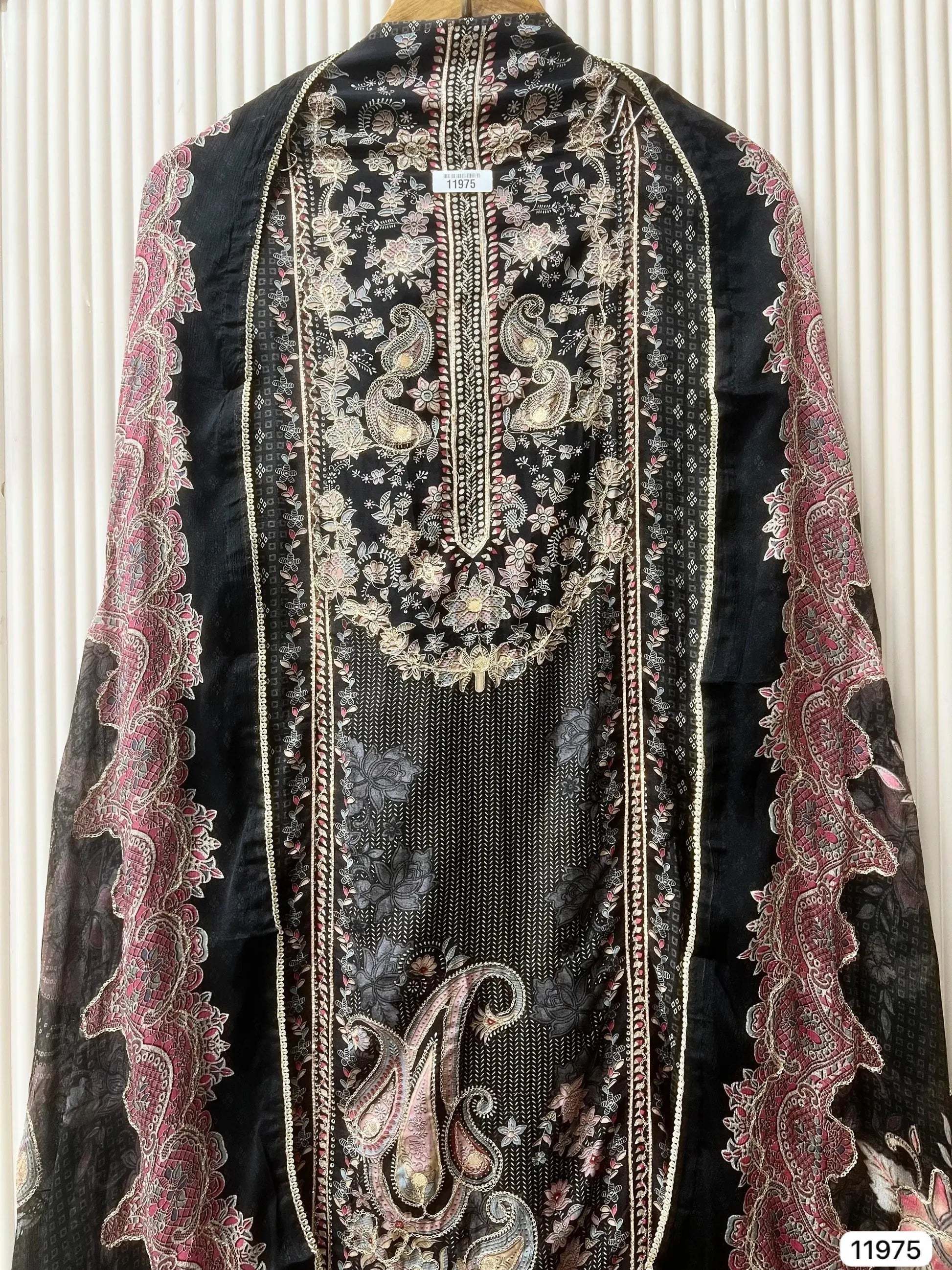 Midnight Sapphire Pure Muslin Unstitched 3-Piece Set with Ornate Digital Prints | Aminah Designs - Aminah Designs