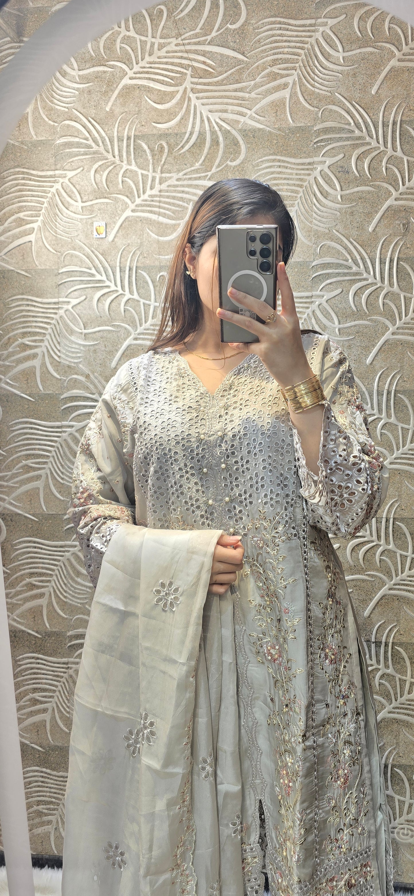 PASTEL DREAMS Embellished cutwork Suit (readytowear 3pc set)