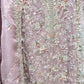 PURPLE 3 PC FULLY EMBROIDERED DRESS WITH HANDWORK DETAILS DRESS