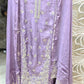 PURPLE EMBROIDERED 3 PC SET UNSTITCHED WITH DUPATTA