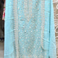 BLUE 3 PC UNSTITCHED HEAVY EMBROIDERY DRESS WITH HEAVY DUPATTA