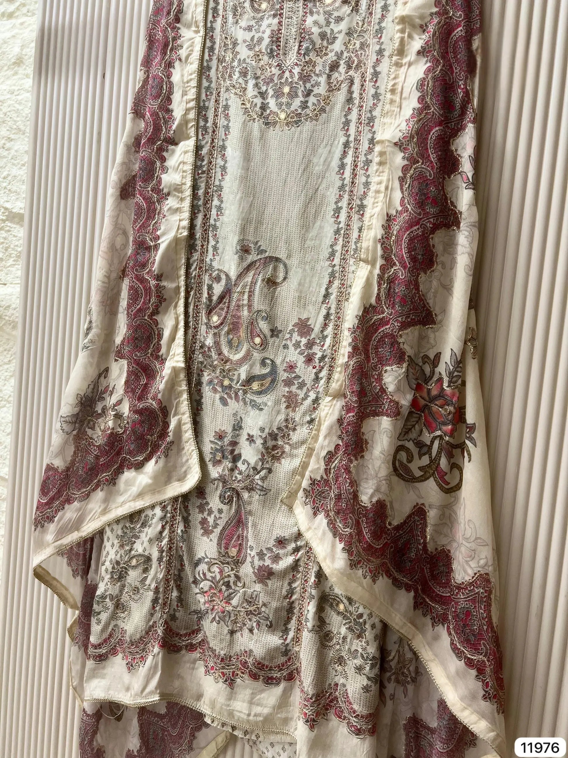 Midnight Sapphire Pure Muslin Unstitched 3-Piece Set with Ornate Digital Prints | Aminah Designs - Aminah Designs