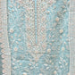 BLUE 3 PC UNSTITCHED HEAVY EMBROIDERY DRESS WITH HEAVY DUPATTA