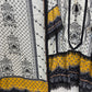 PURE MUZLIN 3 PC SET SEMI STITCHED WHITE AND BLACK WITH BEAUTIFUL LACE WORK AND MIRROR WORK