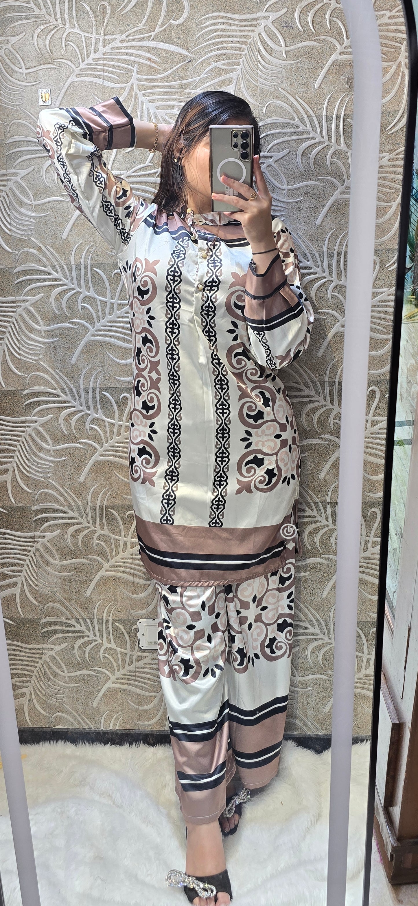 COFFEE & CREAM (Pure Japan Satin cord set)