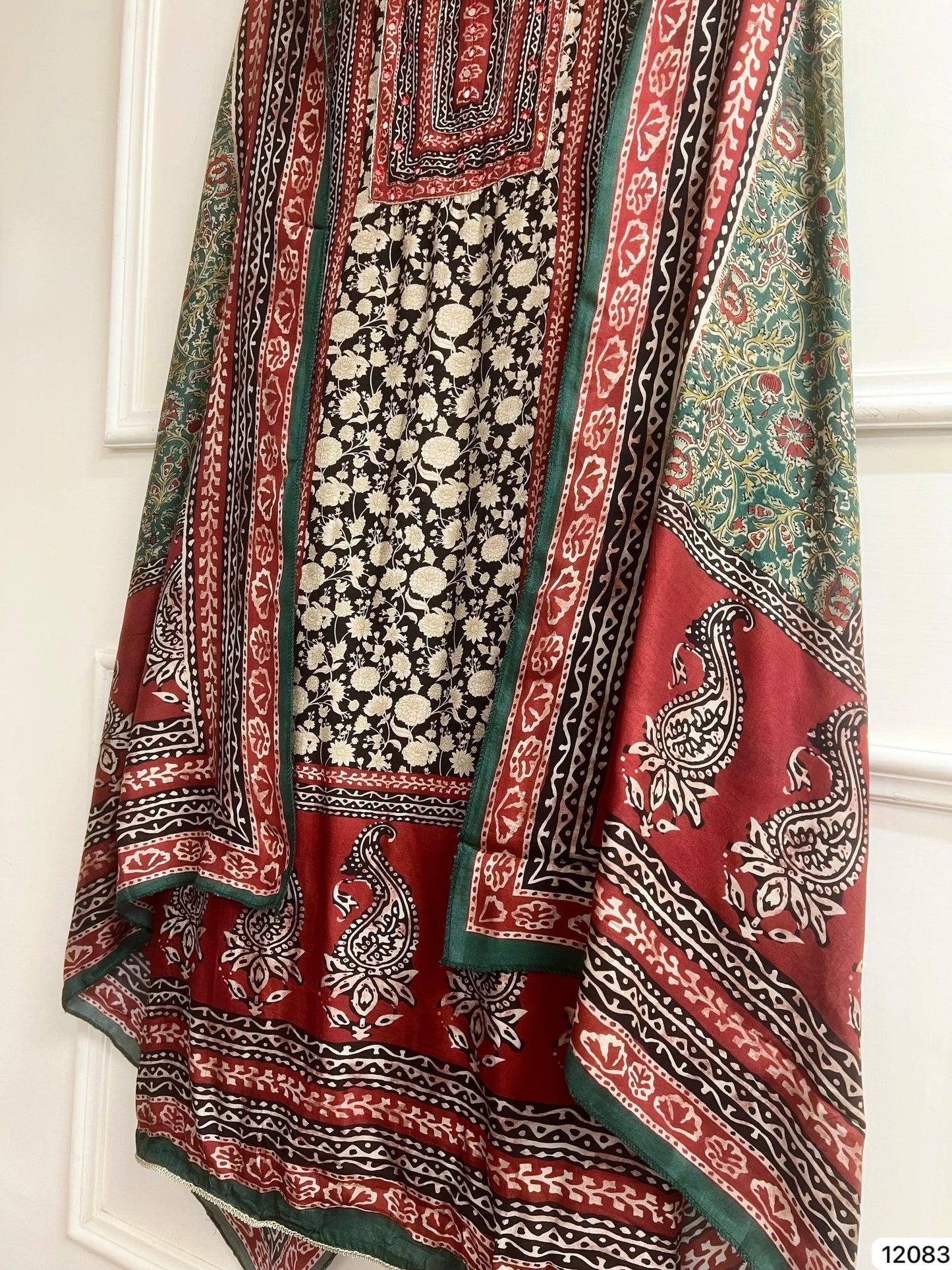 Multi Colour Pure Muslin Unstitched Printed Embroidered Aminah Designs